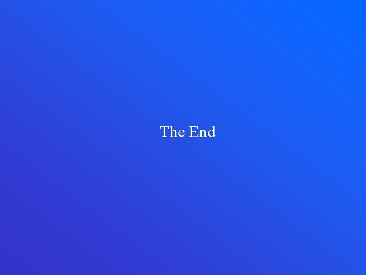 The End 