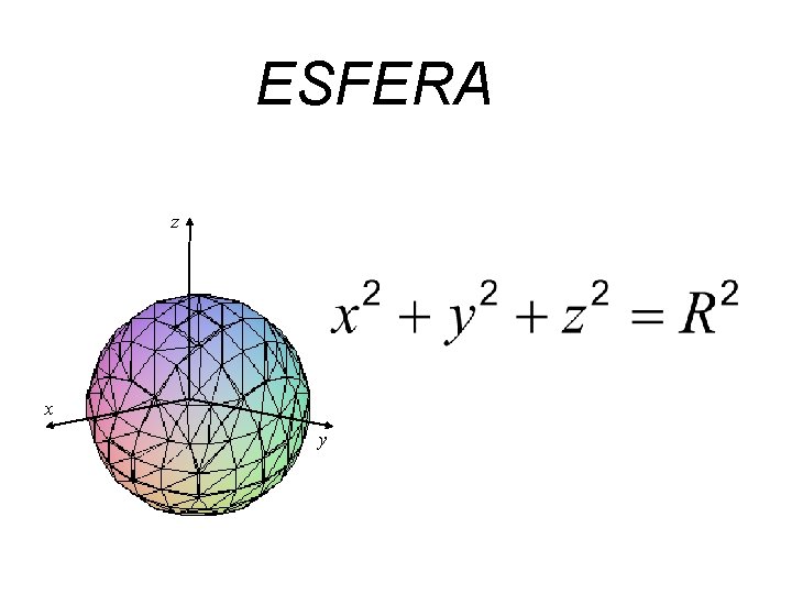 ESFERA z x y ESFERA z x y