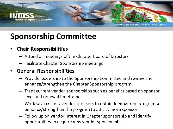 Wvhimss Board Committees President Responsibilities Presides At All