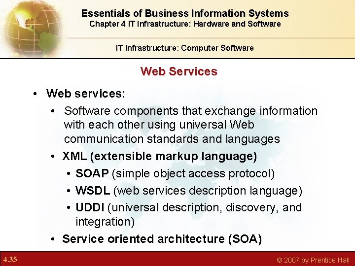 Essentials of Business Information Systems Chapter 4 IT Infrastructure: Hardware and Software IT Infrastructure: