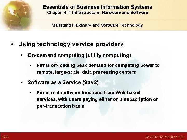 Essentials of Business Information Systems Chapter 4 IT Infrastructure: Hardware and Software Managing Hardware