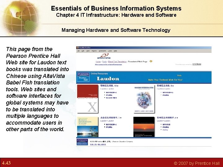 Essentials of Business Information Systems Chapter 4 IT Infrastructure: Hardware and Software Managing Hardware