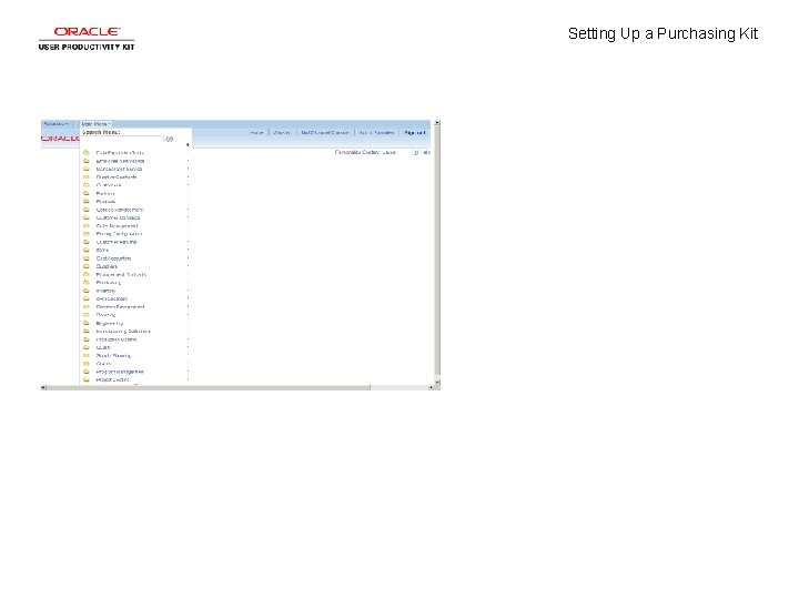 Setting Up a Purchasing Kit 