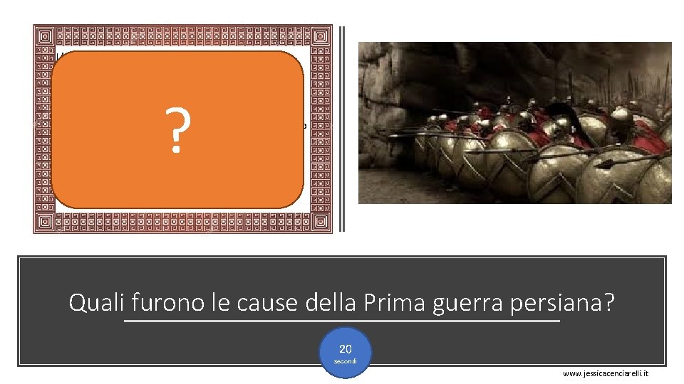 L’occupazione persiana non era gradita alle città fondate dai Greci ai tempi della colonizzazione,