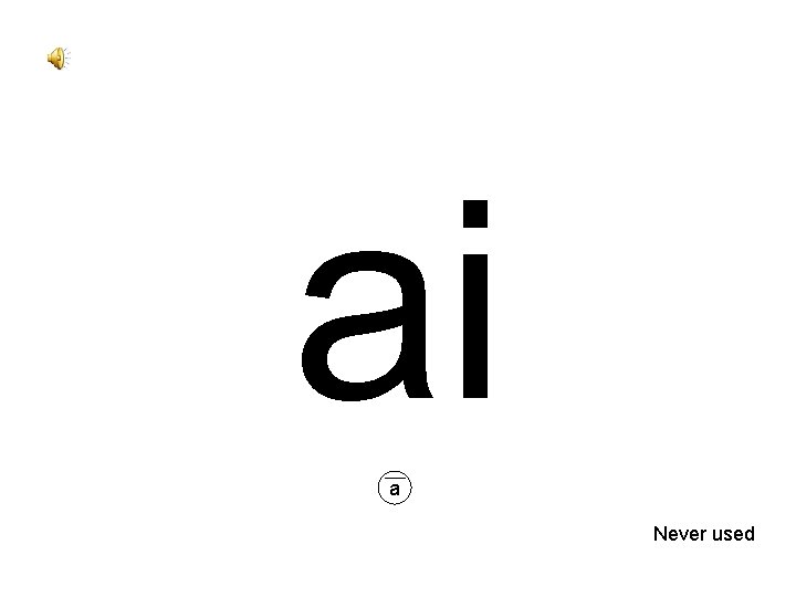 ai a Never used 