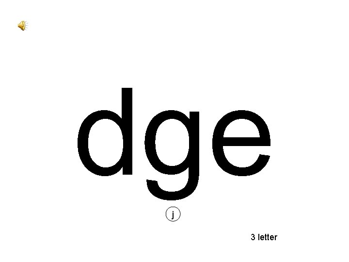 dge j 3 letter 
