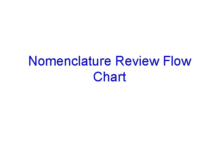 Nomenclature Review Flow Chart 