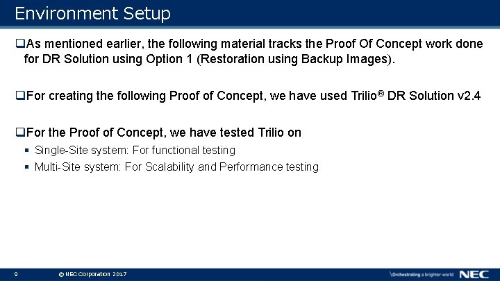 Environment Setup q. As mentioned earlier, the following material tracks the Proof Of Concept Environment Setup q. As mentioned earlier, the following material tracks the Proof Of Concept