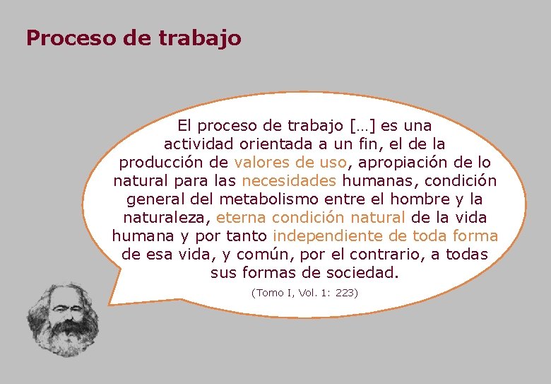 Proceso de trabajo El proceso de trabajo […] es una actividad orientada a un