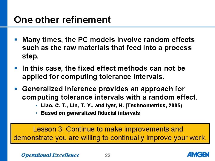 One other refinement § Many times, the PC models involve random effects such as One other refinement § Many times, the PC models involve random effects such as