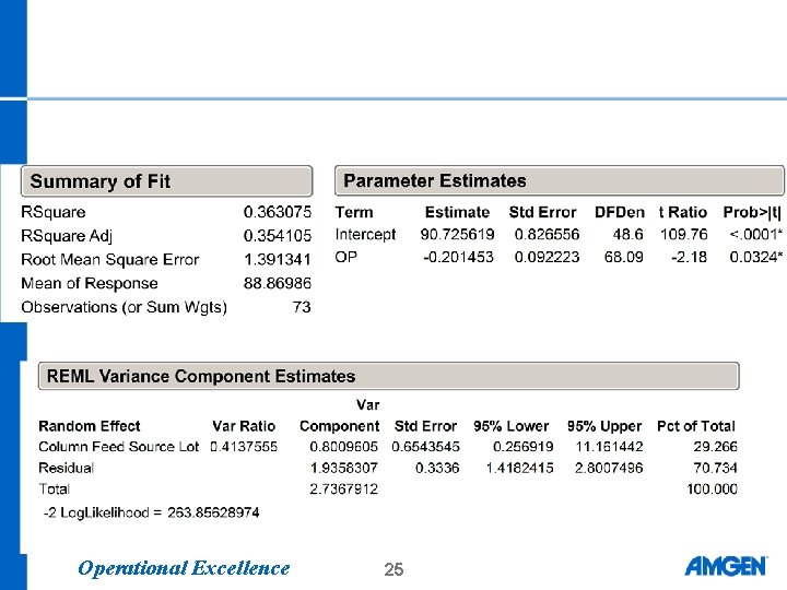 Operational Excellence 25 Operational Excellence 25
