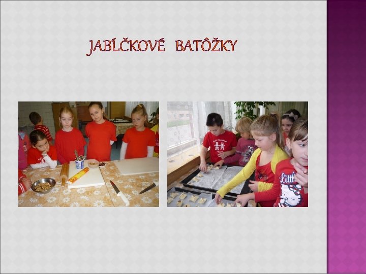 JABĹČKOVÉ BATÔŽKY JABĹČKOVÉ BATÔŽKY