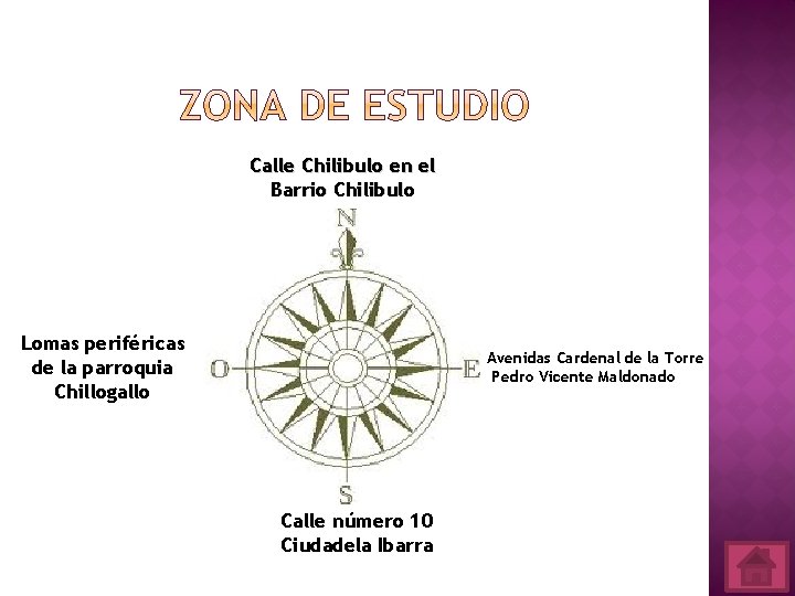 Calle Chilibulo en el Barrio Chilibulo Lomas periféricas de la parroquia Chillogallo Avenidas Cardenal