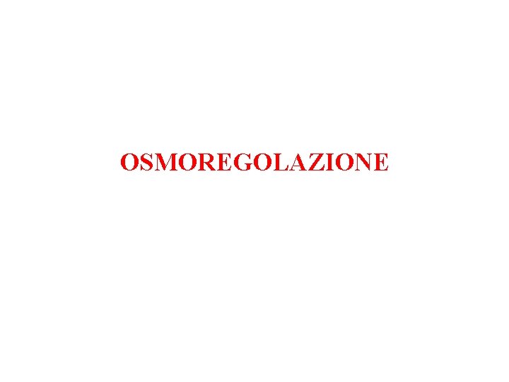 OSMOREGOLAZIONE 