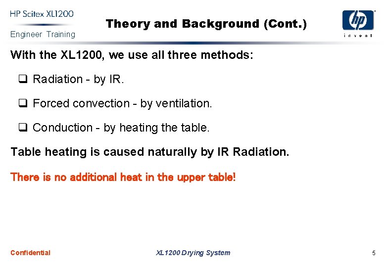 Engineer Training Theory and Background (Cont. ) With the XL 1200, we use all