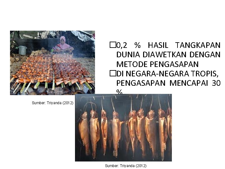 � 0, 2 % HASIL TANGKAPAN DUNIA DIAWETKAN DENGAN METODE PENGASAPAN �DI NEGARA-NEGARA TROPIS,