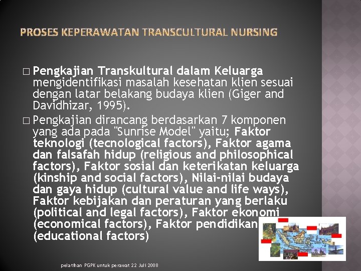 � Pengkajian Transkultural dalam Keluarga mengidentifikasi masalah kesehatan klien sesuai dengan latar belakang budaya