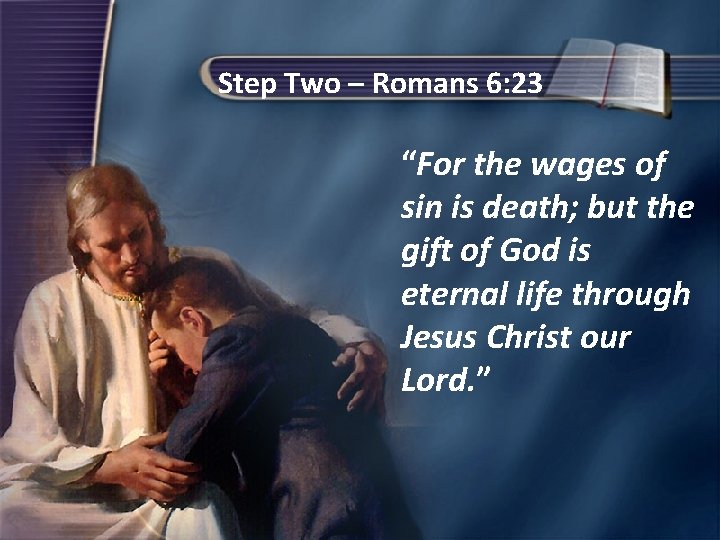 Step Two – Romans 6: 23 “For the wages of sin is death; but