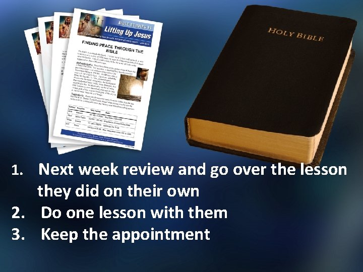 1. Next week review and go over the lesson they did on their own