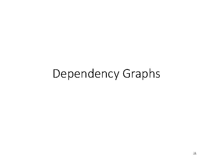 Dependency Graphs 19 