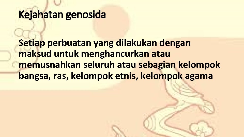 Perbedaan kejahatan genosida dan kejahatan kemanusiaan