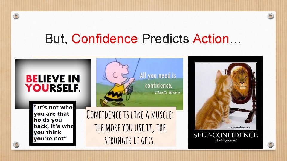 But, Confidence Predicts Action… 