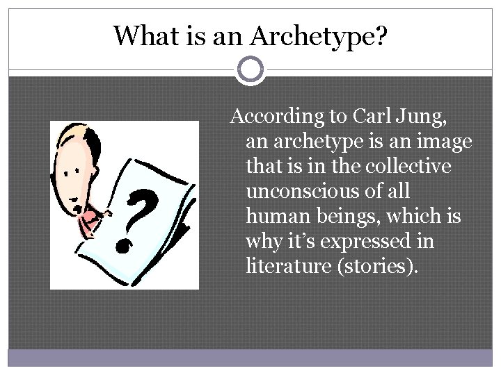 What is an Archetype? According to Carl Jung, an archetype is an image that