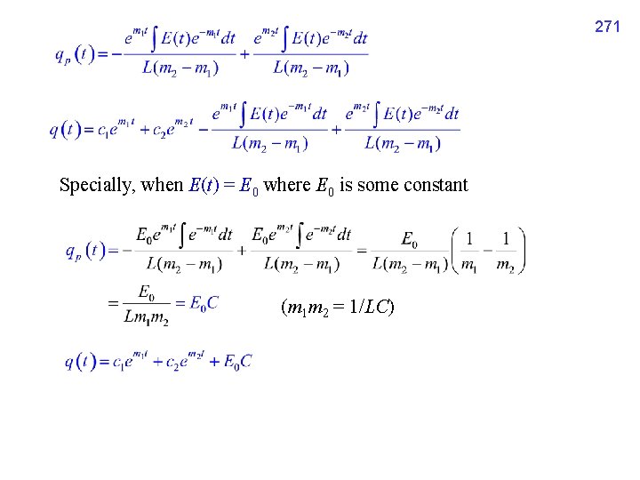 271 Specially, when E(t) = E 0 where E 0 is some constant (m