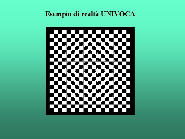 Esempio di realtà UNIVOCA 