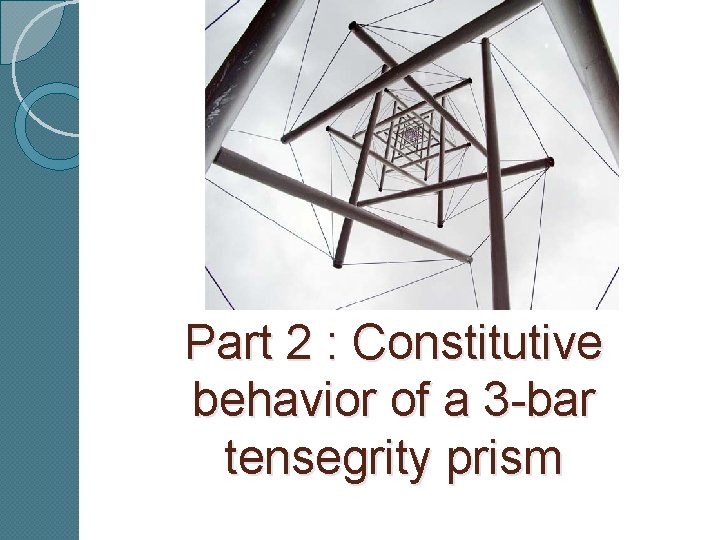 Part 2 : Constitutive behavior of a 3 -bar tensegrity prism 