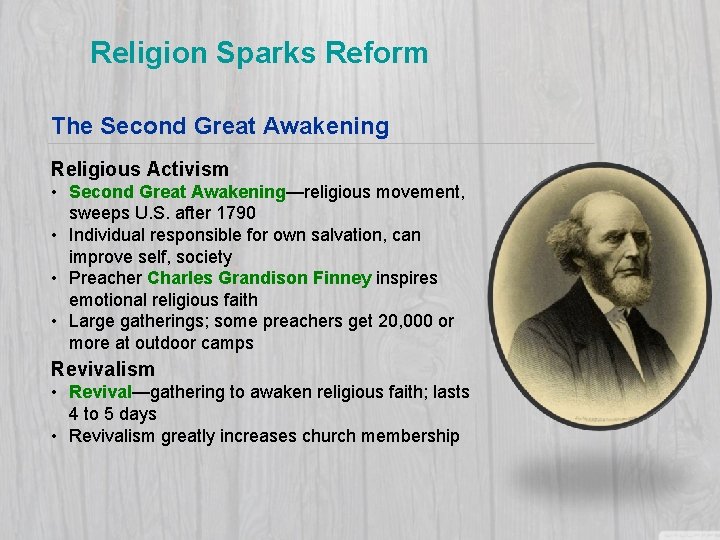 Religion Sparks Reform The Second Great Awakening Religious Activism • Second Great Awakening—religious movement,