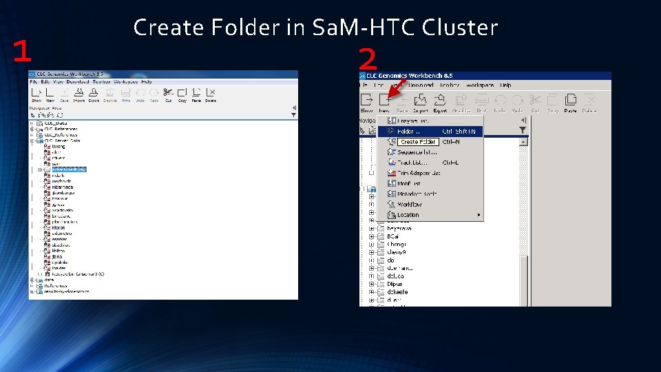 1 Create Folder in Sa. M-HTC Cluster 2 