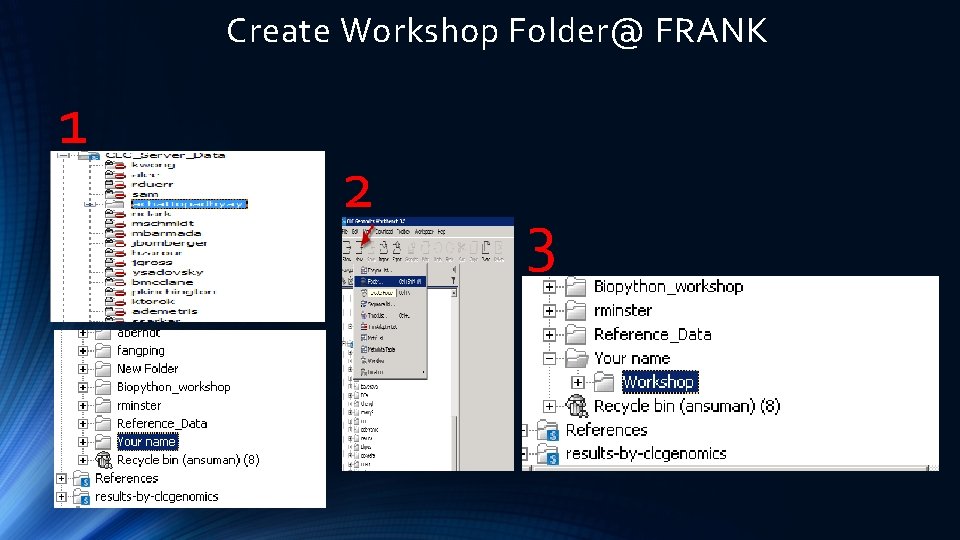 Create Workshop Folder@ FRANK 1 2 3 