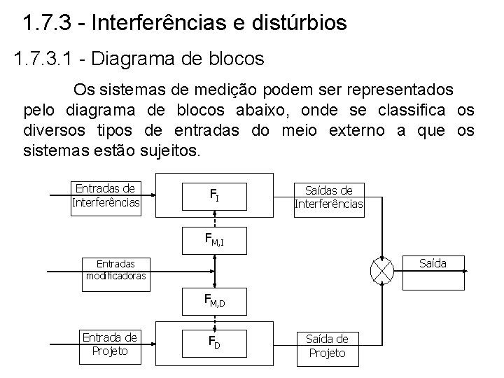 1. 7. 3 - Interferências e distúrbios 1. 7. 3. 1 - Diagrama de