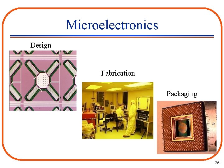 Microelectronics Design Fabrication Packaging 26 