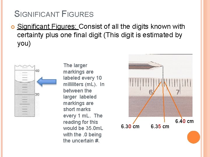 SIGNIFICANT FIGURES Significant Figures: Consist of all the digits known with certainty plus one