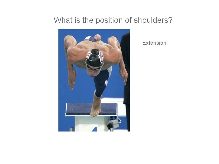 What is the position of shoulders? Extension 