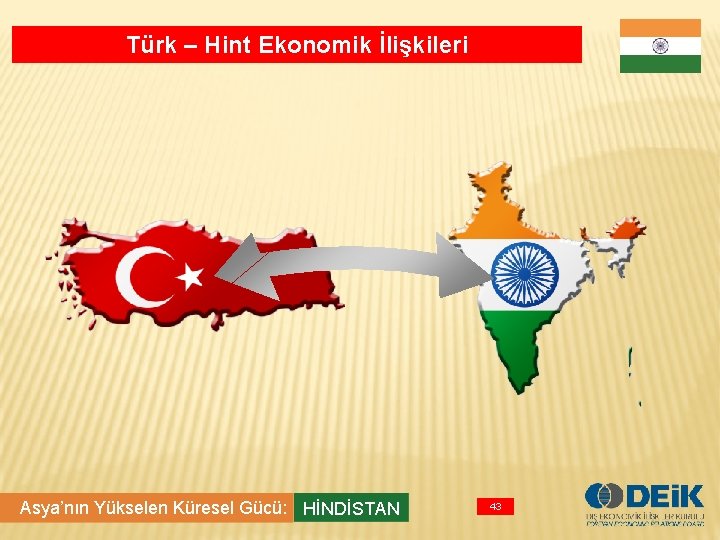 Türk – Hint Ekonomik İlişkileri Asya’nın Yükselen Küresel Gücü: HİNDİSTAN 43 