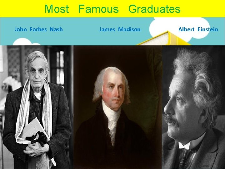 Most Famous Graduates John Forbes Nash James Madison Albert Einstein 