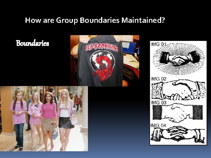 How are Group Boundaries Maintained? Boundaries 