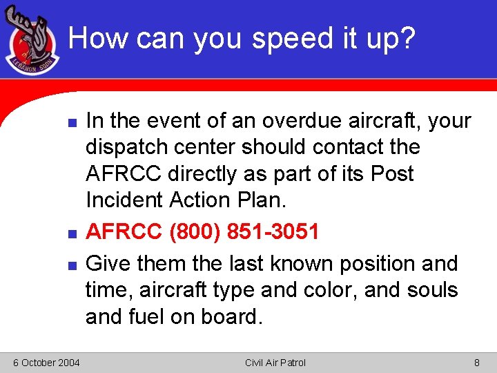 How can you speed it up? n n n 6 October 2004 In the