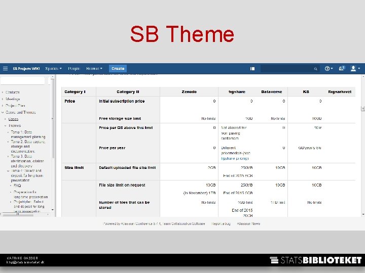 SB Theme KATRINE GASSER khg@statsbiblioteket. dk 