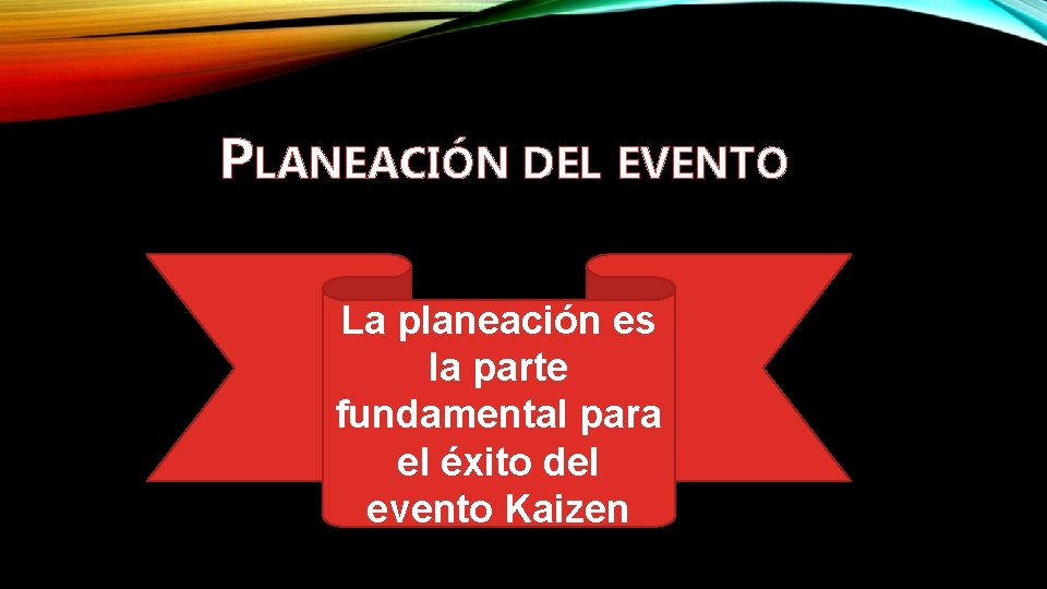 PLANEACIÓN DEL EVENTO La planeación es la parte fundamental para el éxito del evento