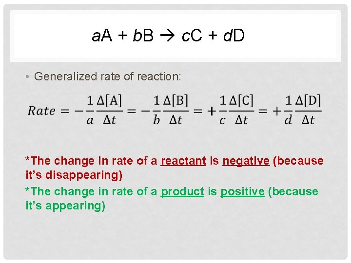 a. A + b. B c. C + d. D • Generalized rate of