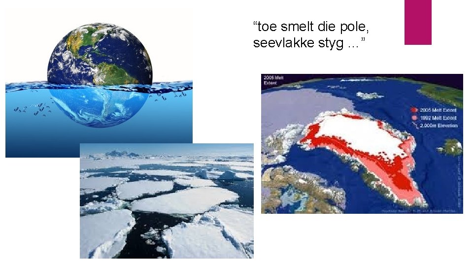 “toe smelt die pole, seevlakke styg …” 