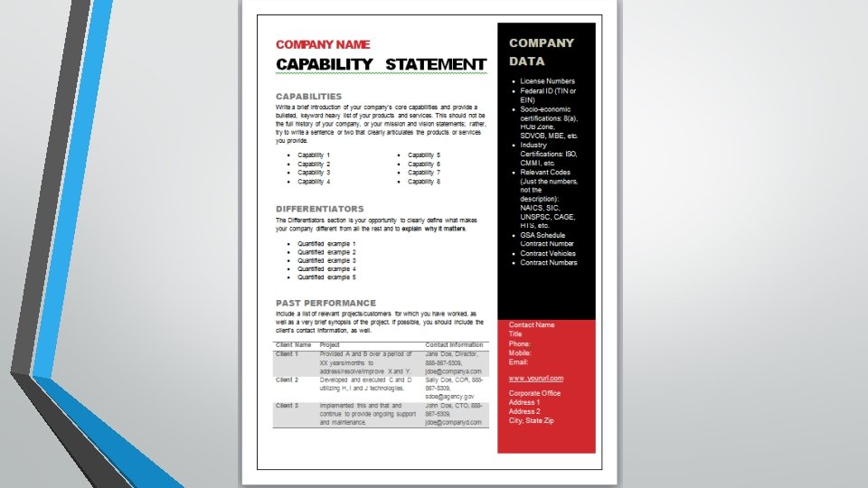 How to Write a Powerful Capability Statement For