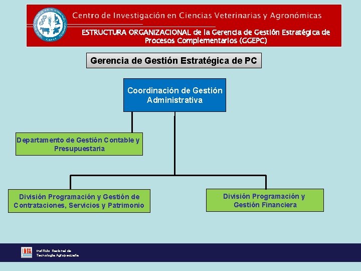 ESTRUCTURA ORGANIZACIONAL de la Gerencia de Gestión Estratégica de Procesos Complementarios (GGEPC) Gerencia de