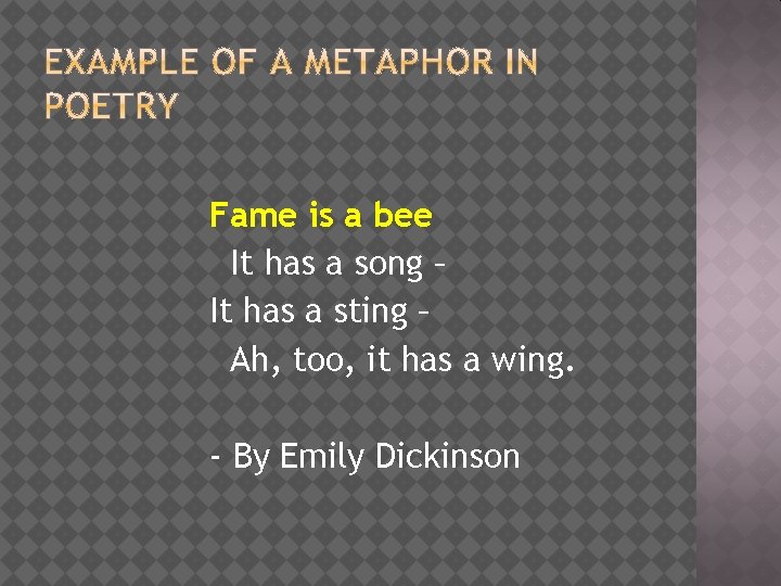 Fame is a bee It has a song – It has a sting –