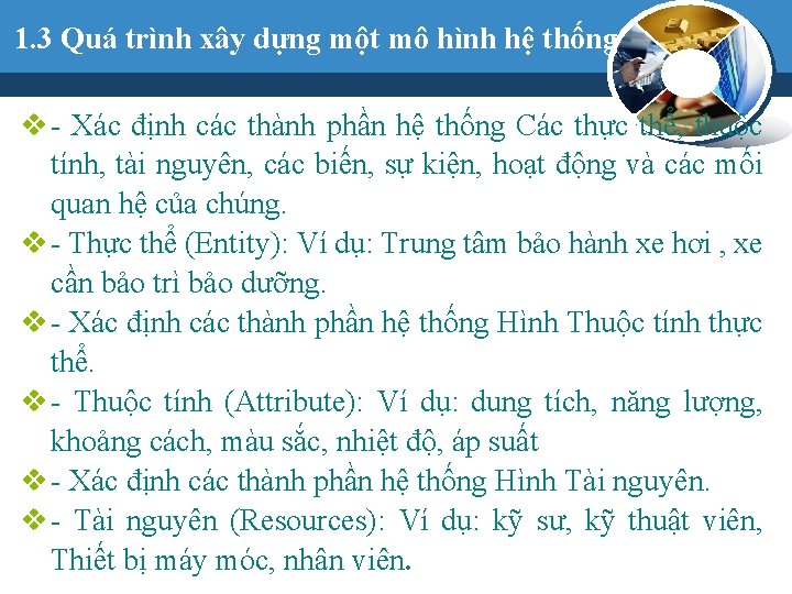 1. 3 Quá trình xây dựng một mô hình hệ thống v - Xác