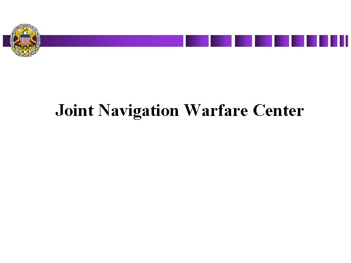Joint Navigation Warfare Center 